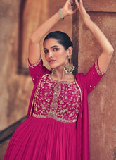 Fantastic Design Embroidered Pink Gown